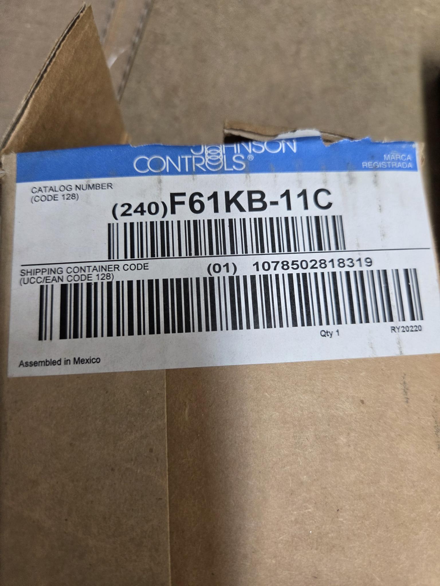 Johnson Controls F61KB-11C Paddle Flow Switch